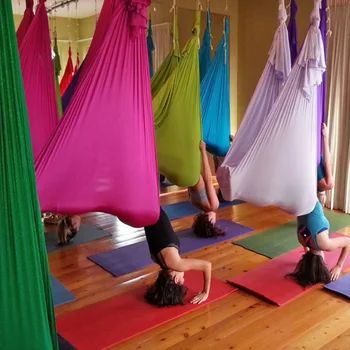 PRED FITNES 5 metrov Joga viseči mreži, nastavite Anti težišče inverziji Antenski joga Oprema swing
