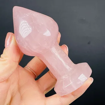 Naravni Pink Rose Quartz Crystal Masaža Palico Gemstone Yoni za Ženske Zdravstvenega Gladko Polirana Zdravilni Kamen