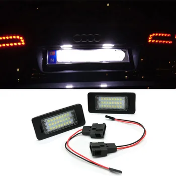 Avto LED Številko registrske Tablice Luči Za Audi A4 S4 A5 S5 TT RS za Volkswagen VW PASSAT R36 Dodatki Zunanjost