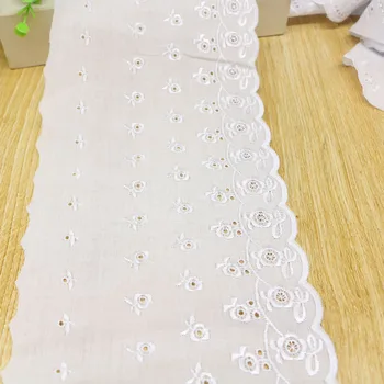 Široko 3-15 bele bombažne tkanine, čipke, DIY materiala, ki oblačilo pribor mešani velikosti 20 metrov