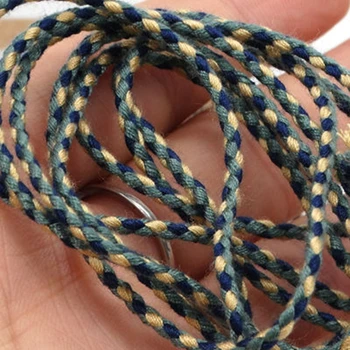 2,0 mm debele tri-barvni štiri-sklop bombaž bombaž pisanih nit DIY zapestnica vrv elasticized vrv ogrlica vrv 20m rol