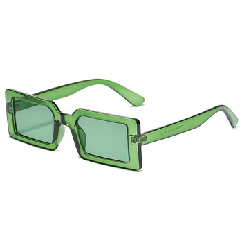 LongKeeper Pravokotnik sončna Očala Ženske 2020 blagovno Znamko Design Zeleno-Črna Leopard Trendy 90. letih Kul sončna Očala Odtenki Ženski UV400