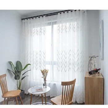 Okna Zavese gaza zavese izdelek embroiders val Evropi vrsta okna gaza sedel soba, spalnica val okna zavese, til