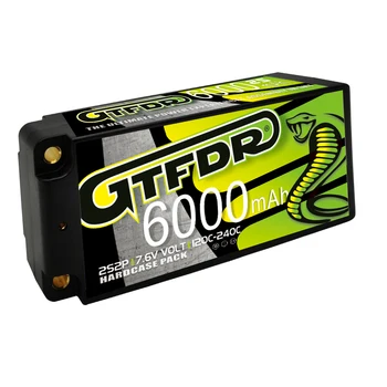 GTFDR Lipo Baterije HV 2S Shorty 7.6 V 6000mah 120C-240C RC 5mm Bullet Konkurence Kratko-Pack-gnome za 1/10 otroški Voziček Avto Tovornjak