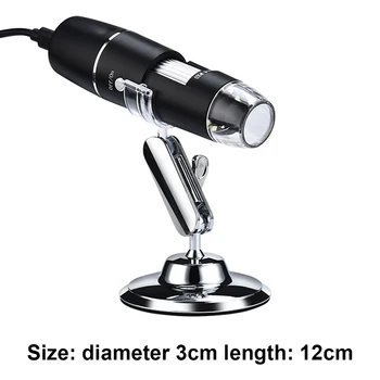 Cewaal 3 V 1 Novo Prenosni HD 1600X 2MP Zoom Mikroskop, 8 LED, Micro USB Tip-c Digitalni Ročno Lupo Endoskop Fotoaparat