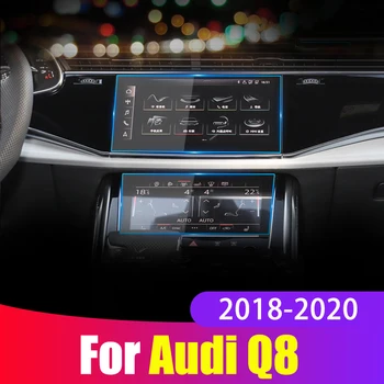 Za Audiju Q8 2018 2019 2020 Kaljeno Steklo Avto GPS Navigacija Film nadzorna plošča Zaslon Patron Film Nalepke, Dodatki