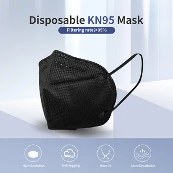 10-100 kozarcev črne maske kn95 maske ffp2mask moda masko siva masko za odrasle maske ffp2 dustproof masques visi maske mascarillas