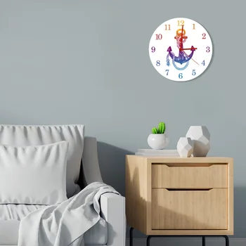 Vintage Sidro Morju Minimalističen Quartz Izklop Stenske Ure Ocean Mornar Prijavite Domu Dekorativni Zaokroženo Steni Visi Watch Mornarice Darilo
