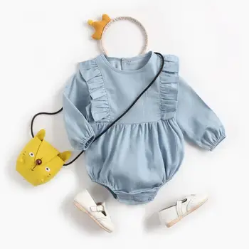Sanlutoz Novorojenih Dojenčkov Deklic Bodysuits Srčkan Baby Oblačila Z Dolgimi Rokavi Jeseni Malčka Modnih Oblačil,