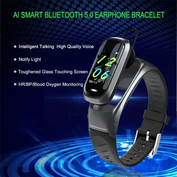 B9 Smart Klic Zapestnica Bluetooth Slušalke Manšeta Srčnega utripa Fitnes Tracker Slušalke Smart Band Govori Za IOS Android