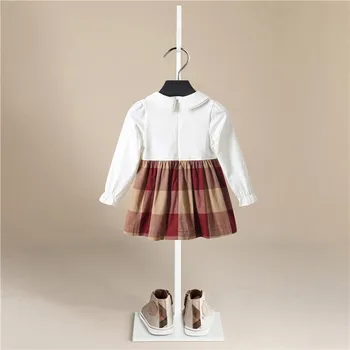 1-5years Jeseni Dekle Obleko Bombaž Dolg Rokav Otroci Obleko Znamke, Tiskanje Otroci Obleke za Dekleta Modni Dekliška Oblačila do leta 2020