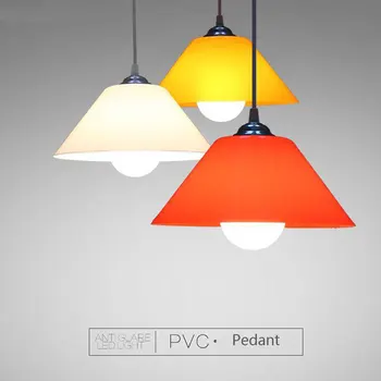 Sodobna PVC Obesek Svetlobe Napeljave, Plastični Lampshade za Kuhinjo, jedilnico Visi Svetilka Domačo Razsvetljavo Dekor Supermarket Svetilka