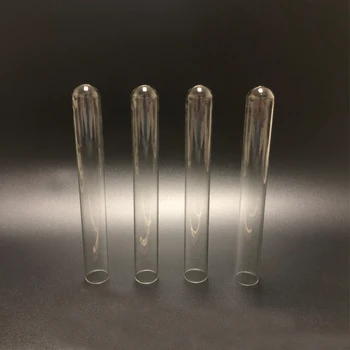 50 kos/lot 10*100mm Okroglim Dnom Stekleno Epruveto, Lab Potrošni Zgosti Transpatent Stekleni cevi Laboratorijski Material