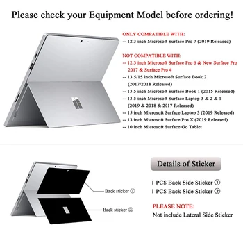 Zaščitna folija Za Microsoft Surface Pro 5 6 7 Mehko film Tablet Varstvo nazaj membrane za površinsko pro7 Pro5 Pro6 laptop Primeru