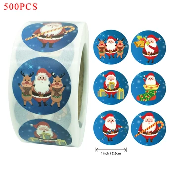 500PCS Vesel Božič Temo Pečatne nalepke DIY Darila objavljeno Peko Dekoracijo paket oznaka Večfunkcijsko