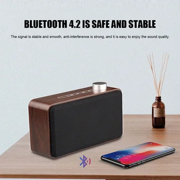 Nova Zasnova Enhanced Pisane&prinaša dobička Bluetooth Zvočnik Leseni Bas Brezžični Prenosni Zvočnik Podpora TF AUX USB JR Ponudbe