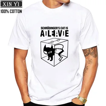 XIN YI moška T-shirtbombaža T-shirt Visoka Kakovost modnih priložnostne schrödinger ' s Cat print majica s kratkimi rokavi moški kul smešno t shirts2020
