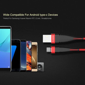FLOVEME Hi-Natezna Micro USB Kabel 1M Pleteni za Sinhronizacijo Podatkov, 2A Polnilec za Telefon Kabel Za Samsung Galaxy S7 Rob S6 Xiaomi Opomba 4X Cabo