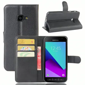 Za Samsung Galaxy Xcover 4 G390 G390F Denarnice Flip Usnjena torbica za Samsung Galaxy Xcover 4s G398F Usnja, hrbtni Pokrovček case Etui>