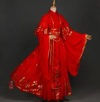 Nov Prihod Anime Tian Guan Ci Fu Xie Lian Cosplay Kostum Rdeče Poročno Obleko Halloween Kostumi Za Ženske