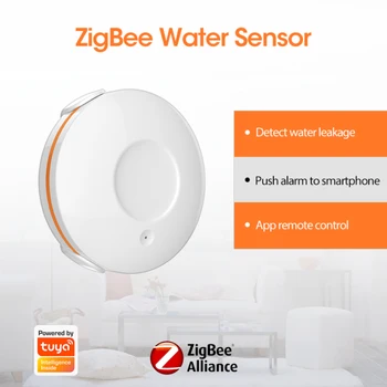 ZigBee Alarm Prepuščanje Vode Spot Alarm Detektor Puščanja Vode Senzor Za Zaznavanje Poplav Opozarjanje Na Prekoračitev Varnostni Alarmni Sistem Pametni Dom