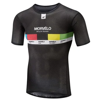 Ekipa Morvelo 2021 Cestno Kolo jahanje base layer moške Poletne kratek rokav svetlobe Jacquardske očesa cikel perilo capa base de ciclismo
