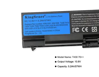 KingSener Koreja Cell Baterija za Lenovo ThinkPad T430 T430I T530 T530I W530 SL430 SL530 L430 L530 45N1104 45N1105 45N1013