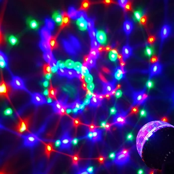RGB Disco Luči Učinek LED Fazi Laserski Projektor Svetlo Pisane Obračanje Kristalni Globus Lučka za Poroko, Rojstni DJ Lučka