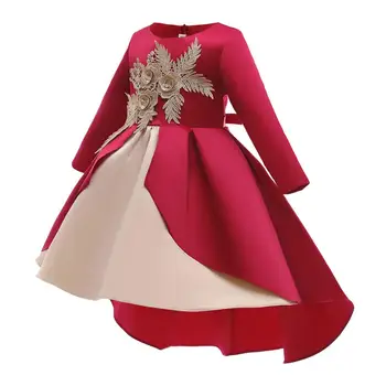 Dekleta Obleko 2020 Jesen/Zima Nove Božič Oblačila Vezene Princesa Obleke Baby Poročno Obleko Božič Obleko Za Dekle 9Y