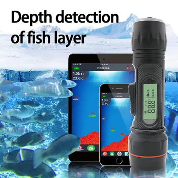 NOVO! Wifi Ribe Finder Zimski Ribolov na Ledu Echo C Polnilna Digitalni Ročaj Sonar Fishfinder 0.8-90m Globine Za Ribolov na Ledu