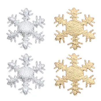 200pcs Snežinka 3D Tkanine Konfeti Zlato Srebro Božično zabavo Dekoracijo DIY obesek Visi ornament
