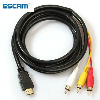 ESCAM 5 m) HDMI-združljiv z RCA Video Audio Converter Komponentni AV Kabel HDTV Koristno