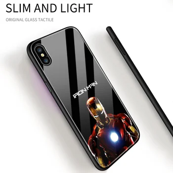 Za Samsung Galaxy A21S A11 A31 A51 A71 A42 5G Primeru Telefon Za fante Maščevalec Superheroj Ironman Kaljeno Steklo Primeru Zajema