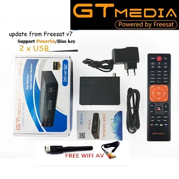3pcs GTMEDIA V7S Satelitski Sprejemnik DVB-S2 1080p set top box z USB WIFI dostava obliki kitajska španija