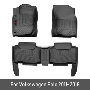 2020 Novo TPE po Meri Avtomobila, predpražnike Za Volkswagen VW Polo MK5 6R 6C Pribor 2017 2018 2011-2016 Stopalo Blazinice Avto Preprogo Styling