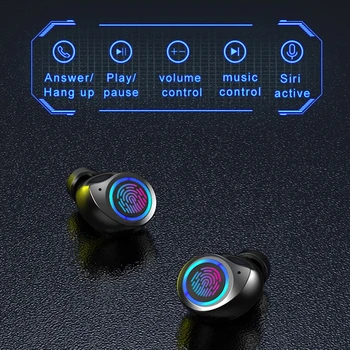 TW80 TWS Bluetooth 5.0 Brezžične Slušalke Slušalke Nepremočljiva Zmanjšanje Hrupa 9D Stereo Šport V uho Čepkov Bluetooth Slušalke