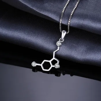 JewelryPalace 925 Sterling Srebrni Obeski Ogrlica Serotonina Molekule Dopamin Kubičnih Cirkonij Modni Obesek Ne Verige