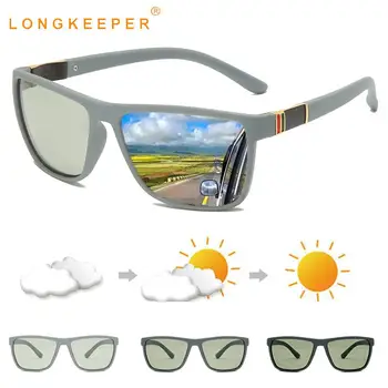 LongKeeper Polarizirana Photochromic sončna Očala Moških TR90 Kameleon sončna Očala Prilagodljiva Vožnje Očala UV400 Gafas de sol