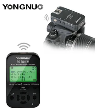 Yongnuo YN-622C-TX YN622C-TX LCD Brezžični e-TTL Bliskavica Krmilnik 1/8000s Flash Sprožiti Oddajnik za Canon Fotoaparati DSLR 5DIII