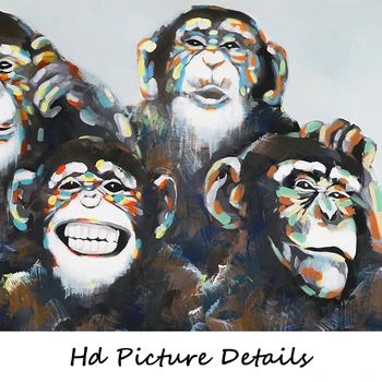 Povzetek Smešno Orangutans Wall Art Platno Slikarstvo Plakatov in Fotografij Dekorativne Stenske Umetnosti, Živali Slike Dnevna Soba Dekor