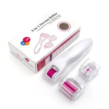 3 v 1 0.25 mm Derma Roller Mikro Igla DR Roller Obraza Massager za Nego Kože, Zdravljenje Microdermabrasion Valja za Obraz Lepote