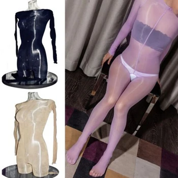8D Ultrathin Sije Ženske Oblikovanje Bodyhose Mednožje Čoln Vratu Ples Telo Nogavice Oblike Nadzora Leotard Bodysuits