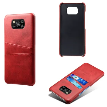 Kreditne Kartice PU Usnje Denarnice Primeru za Xiaomi POCO X3 NFC Telefon Črni Pokrov za Kartico sim Primeru za Xiaomi POCO X3 NFC чехол