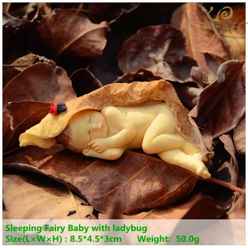 Vsakdanje Zbirka Angel Pravljica Figurice božični Okraski, Letnik Listov Baby Dullhouse Pravljice Vrt Krajine Ornament