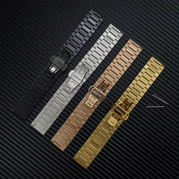 Kovinski watchband za Huami Amazfit GTR 47mm Zapestnica 22 mm, iz Nerjavnega jekla Hitro prileganje Pasu za Amazfit Tempo Stratos 3 2 2 Trak
