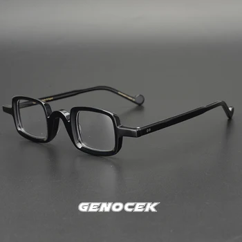 Vintage Ročno Izdelan Acetatni Optičnih Očal Okvir Moški Ženske Luksuzni Recept Očala Za Kratkovidnost Okvir Kvadratek Očal Okvir
