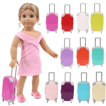 Lutka Kovček Priročno, Rdeča, Roza, Modra Pisane Fit 18 inch Ameriški Elegantno Lutka &43 cm Baby Doll Roza, Rdeče, Pisane