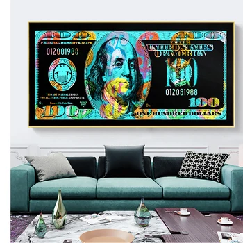 Dolarjev Denarja, Plakatov in Fotografij Kulture Slog Street Art Inspirativno Platno Slikarstvo Stensko Sliko za dnevno Sobo Cuadros