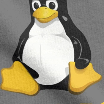 Moški Vrhovi T Srajce Linux Tux Pingvin Logotip Prosti Čas Tee Shirt Računalniški Programer Razvijalec Geek Nerd T Srajce