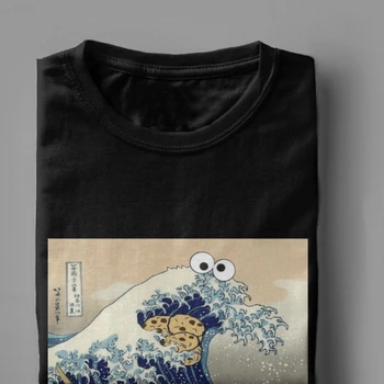 Moda Cookie Monster Tshirts Smešno Japonski Piškotek Oblačila Gunma Tee Majica za Moške je Natisnjena Japonski Majica s kratkimi rokavi